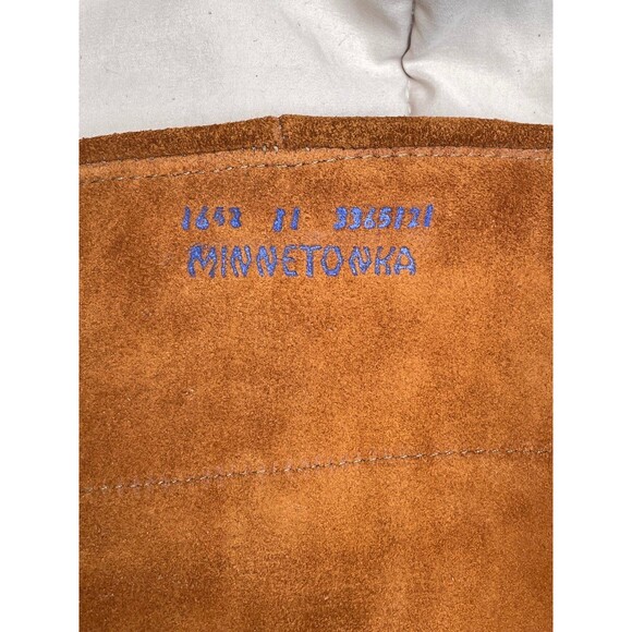 Minnetonka Women’s 5-Layer Fringe Suede Leather Tall Boots Brown Boho Size 11 - Picture 12 of 12